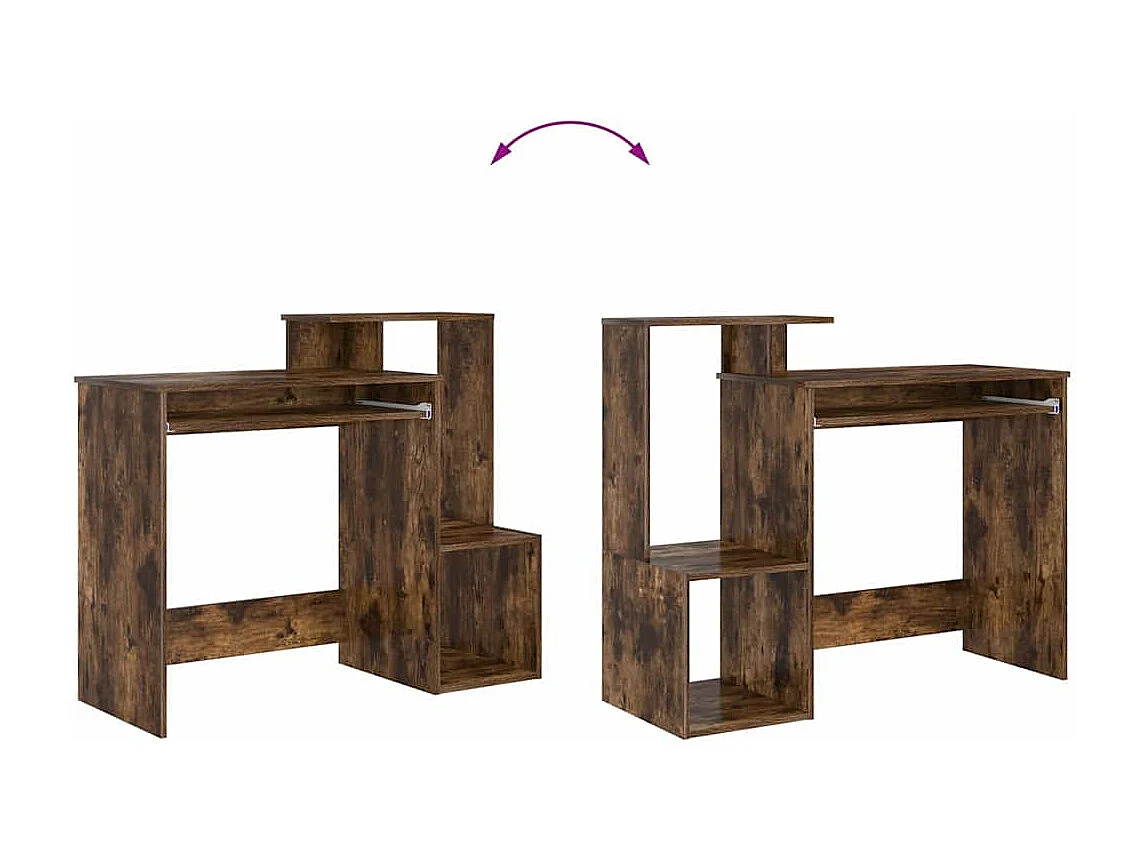 Bureau Chêne fumé 106 x 40 x 88.5 cm Bois d'ingénierie