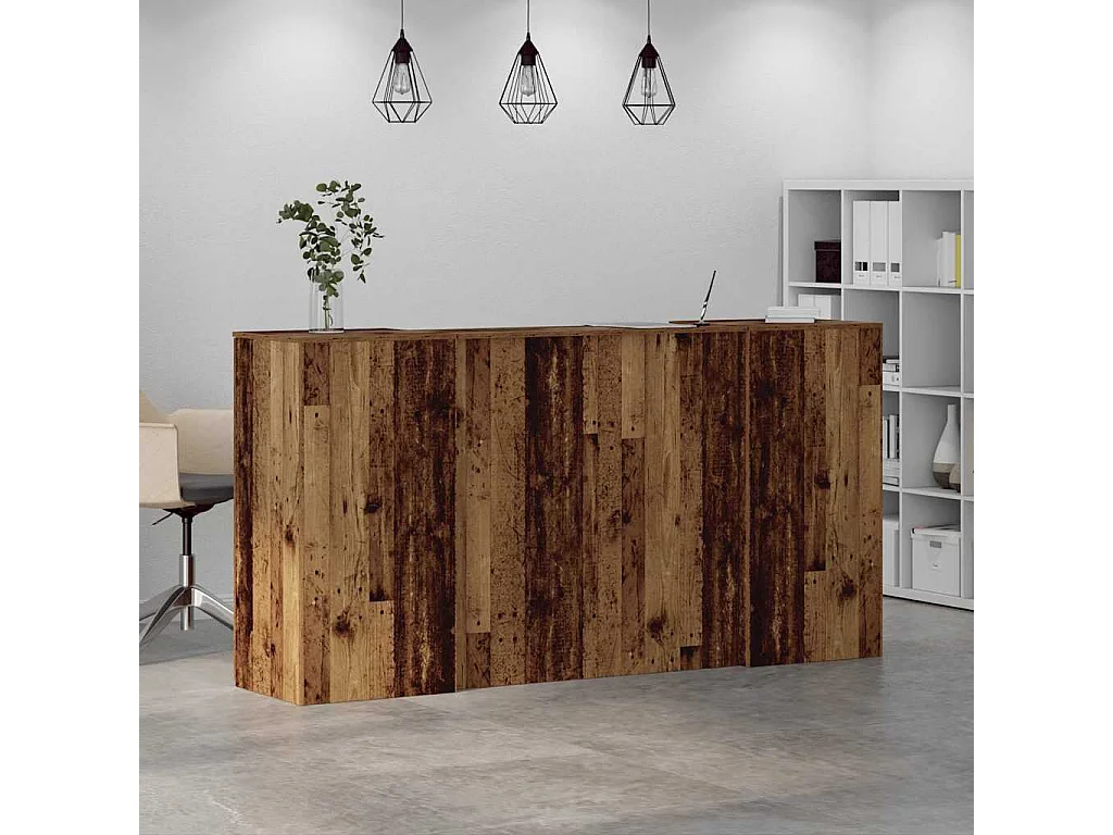 Mostrador de recepción madera vieja 200x50x103,5 cm