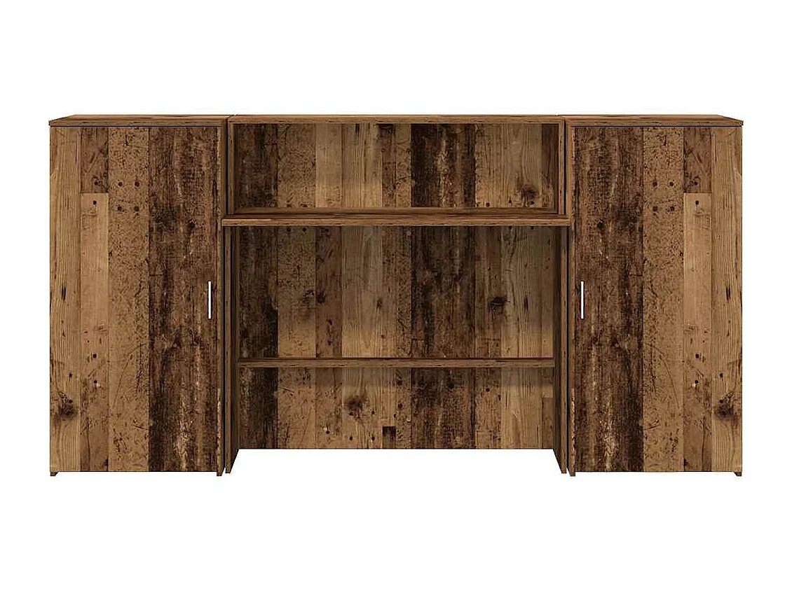 Mostrador de recepción madera vieja 200x50x103,5 cm