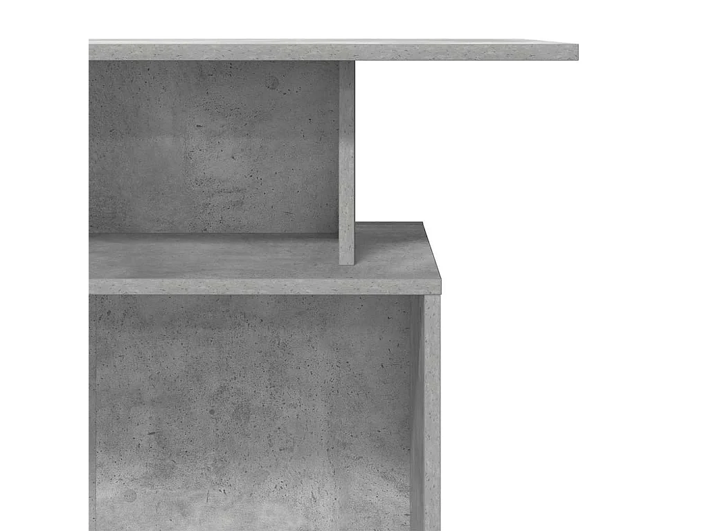 Bureau de réception gris béton 100x40x104 bois d'ingénierie