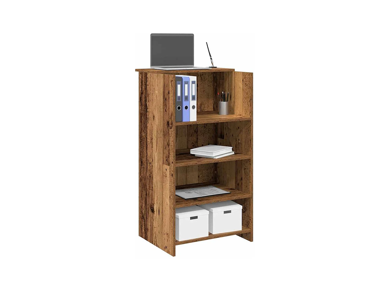 Bureau de réception vieux bois 55x50x103,5 cm bois d'ingénierie