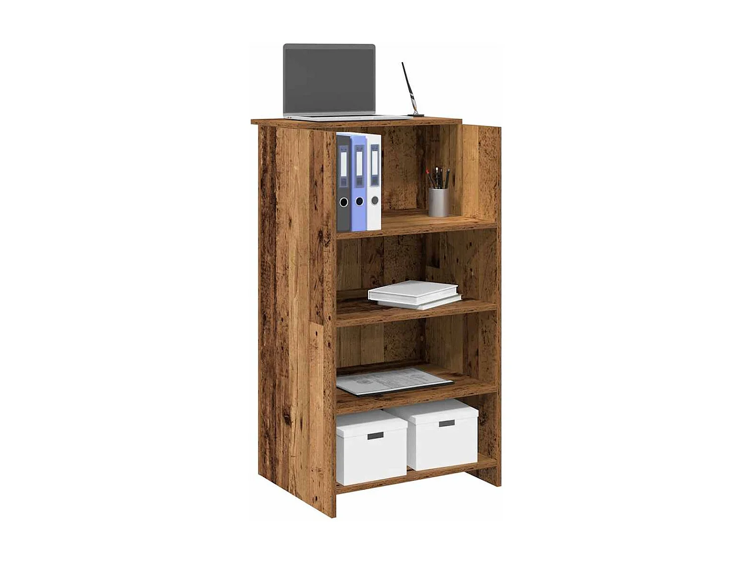 Bureau de réception vieux bois 55x50x103,5 cm bois d'ingénierie