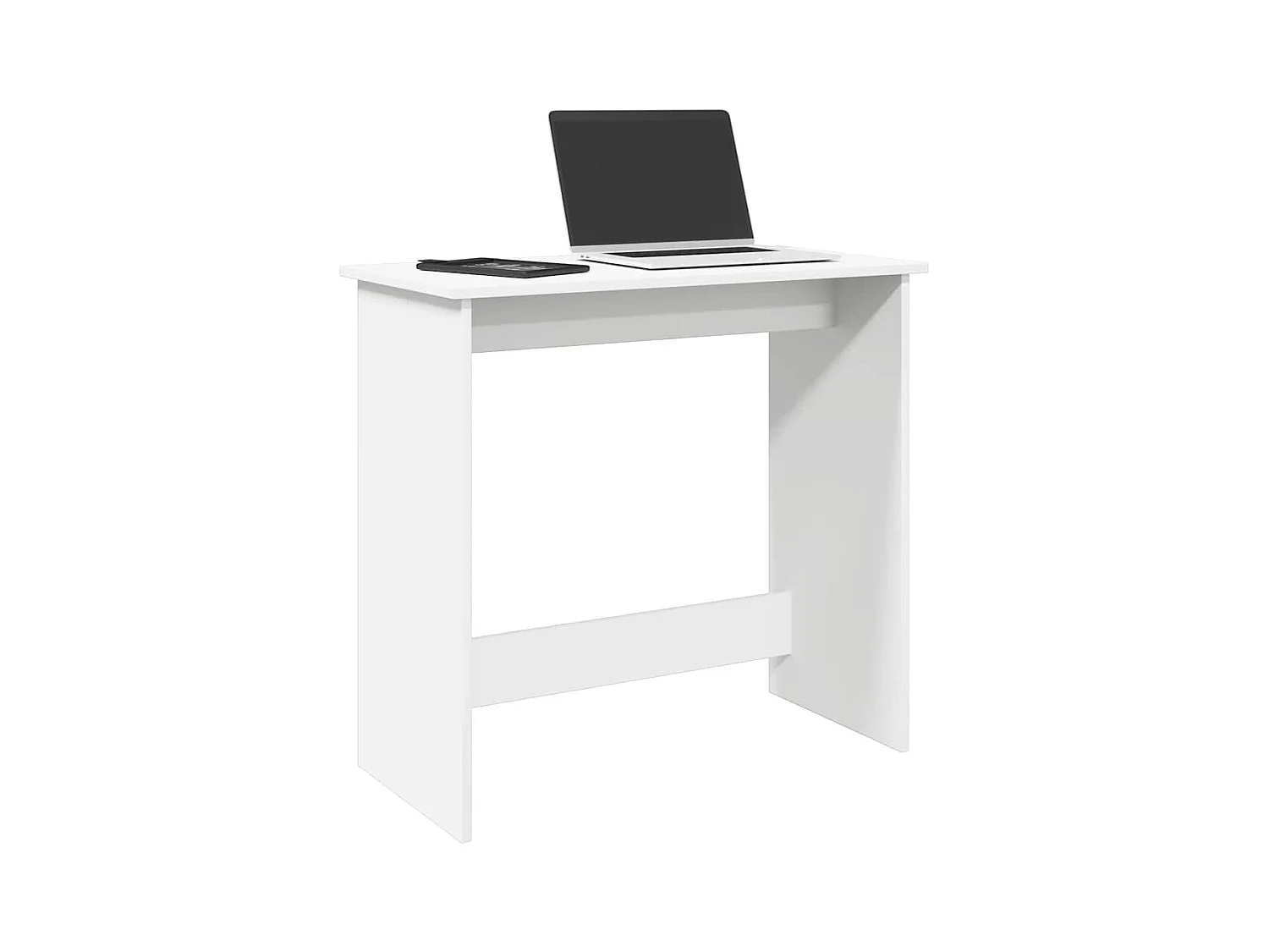 Escritorio de madera contrachapada blanco 80x40x75 cm