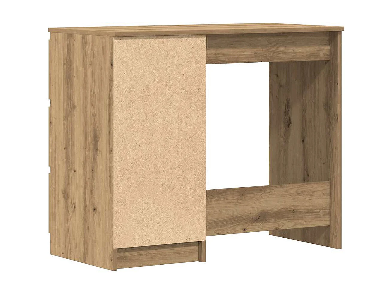 Bureau chêne artisanal 90x45x76 cm bois d'ingénierie