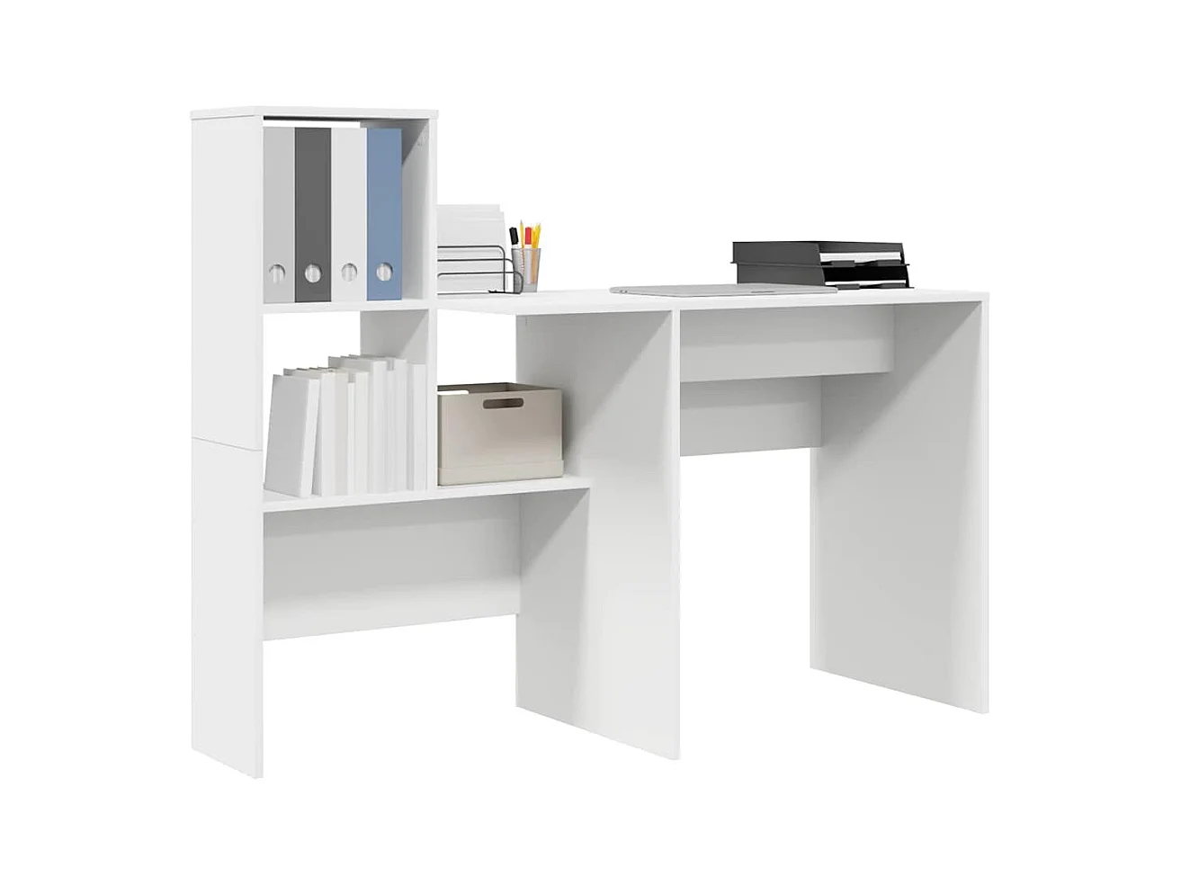 Bureau Blanc 131,5 x 50 x 106,5 cm Bois d'ingénierie