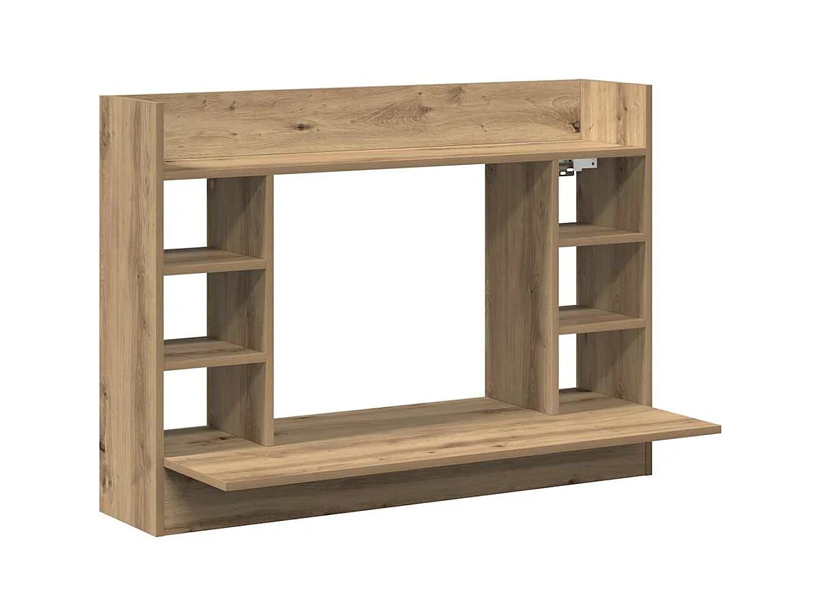 Bureau mural chêne artisanal 105 x 48 x 75 cm Bois d'ingénierie
