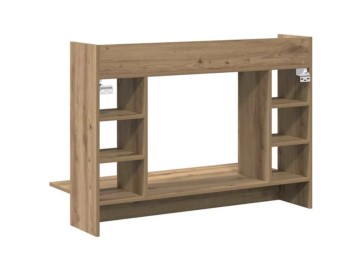Bureau mural chêne artisanal 105 x 48 x 75 cm Bois d'ingénierie