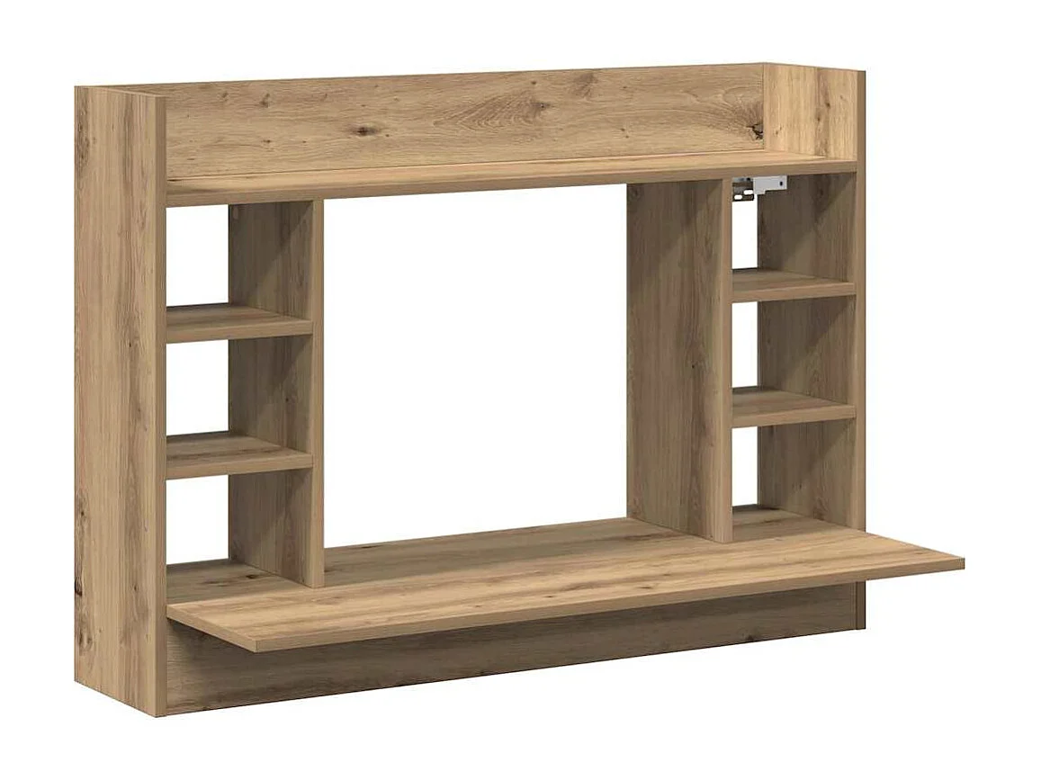 Bureau mural chêne artisanal 105 x 48 x 75 cm Bois d'ingénierie