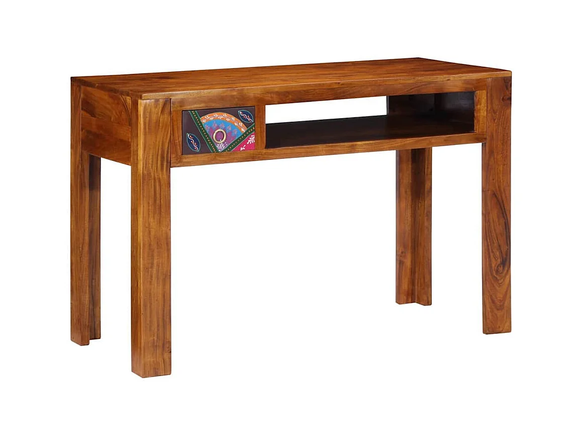 Bureau avec tiroir Marron 110 x 50 x 73 cm Bois d'acacia massif
