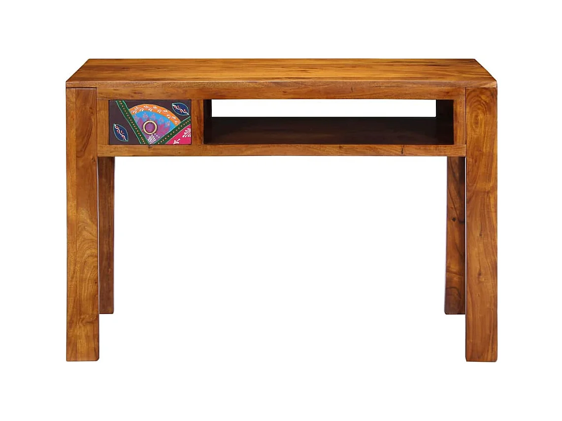 Bureau avec tiroir Marron 110 x 50 x 73 cm Bois d'acacia massif