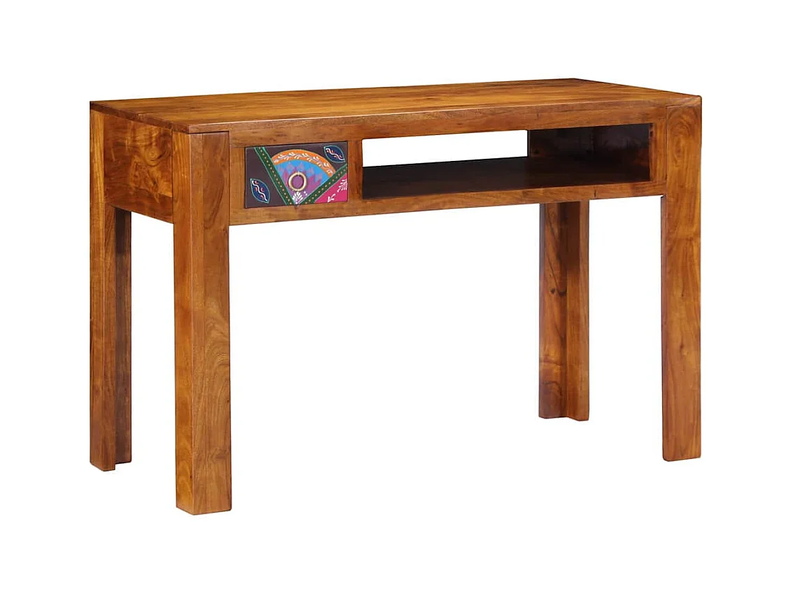 Bureau avec tiroir Marron 110 x 50 x 73 cm Bois d'acacia massif