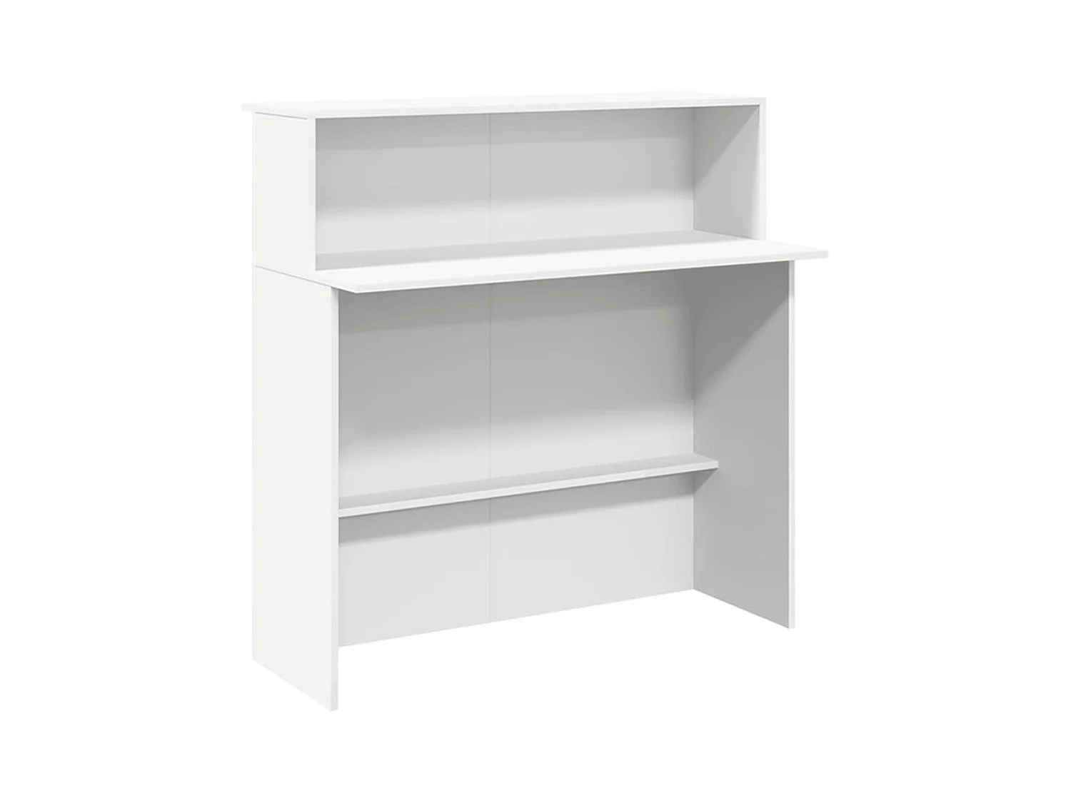 Bureau de réception blanc 180x50x103,5 cm bois d'ingénierie
