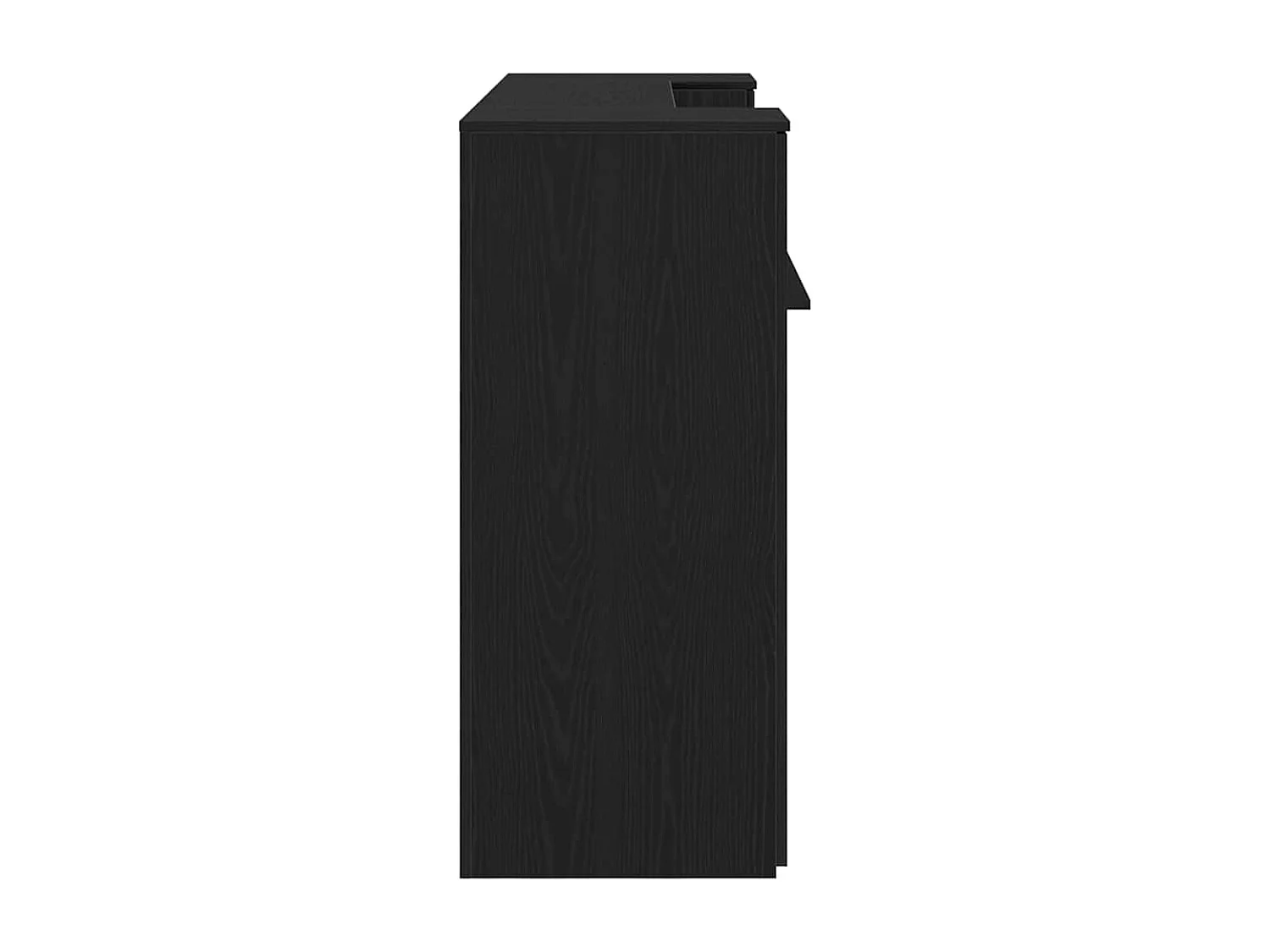 Bureau de réception chêne noir 180x50x103,5cm bois d'ingénierie