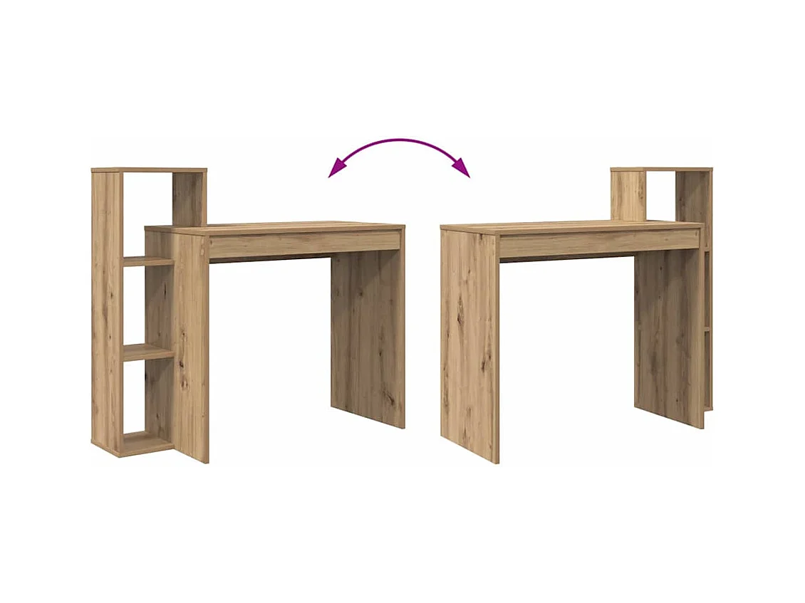 Bureau chêne artisanal 100 x 40 x 90 cm Bois d'ingénierie