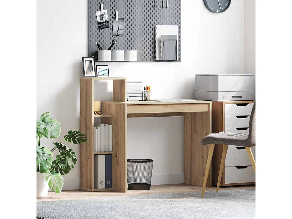 Bureau chêne artisanal 100 x 40 x 90 cm Bois d'ingénierie