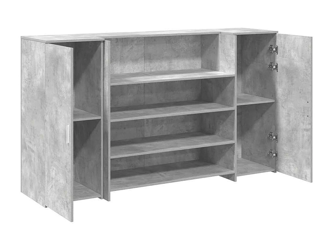 Balcão de recepção 180x50x103,5 cm madeira cinza cimento