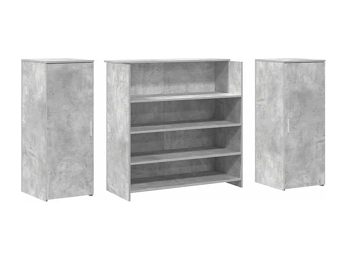 Balcão de recepção 180x50x103,5 cm madeira cinza cimento