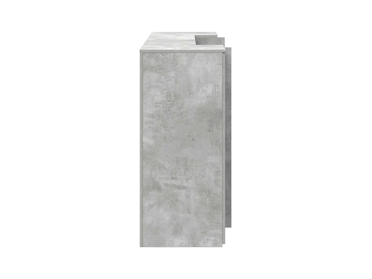 Bureau de réception gris béton 180x50x103,5cm bois d'ingénierie