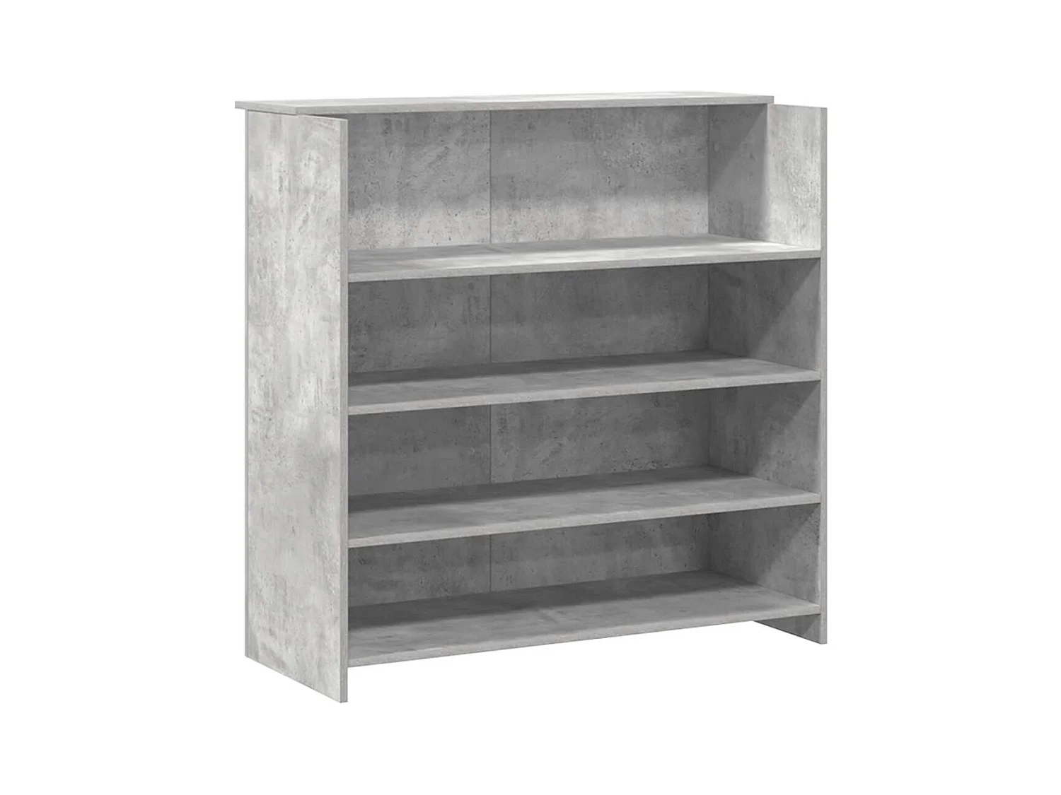 Bureau de réception gris béton 180x50x103,5cm bois d'ingénierie