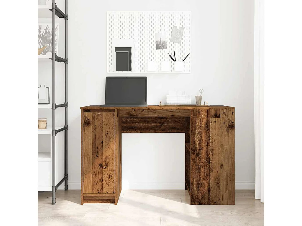 Bureau 120x42x76 cm spaanplaat oud hout