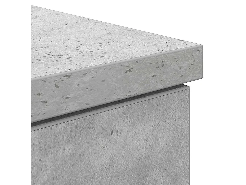 Bureau avec porte Gris béton 140 x 49 x 76 cm Bois d'ingénierie