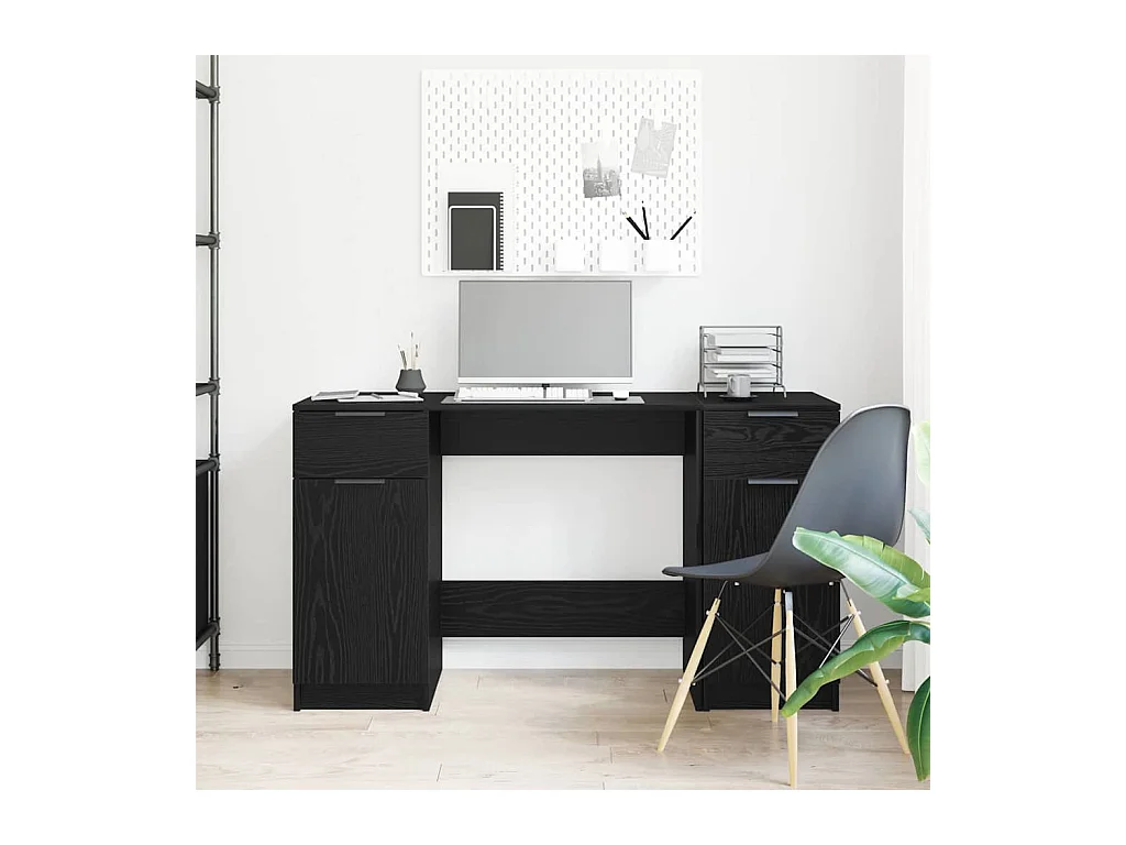 Bureau Chêne noir 133 x 50 x 75 cm Bois d'ingénierie