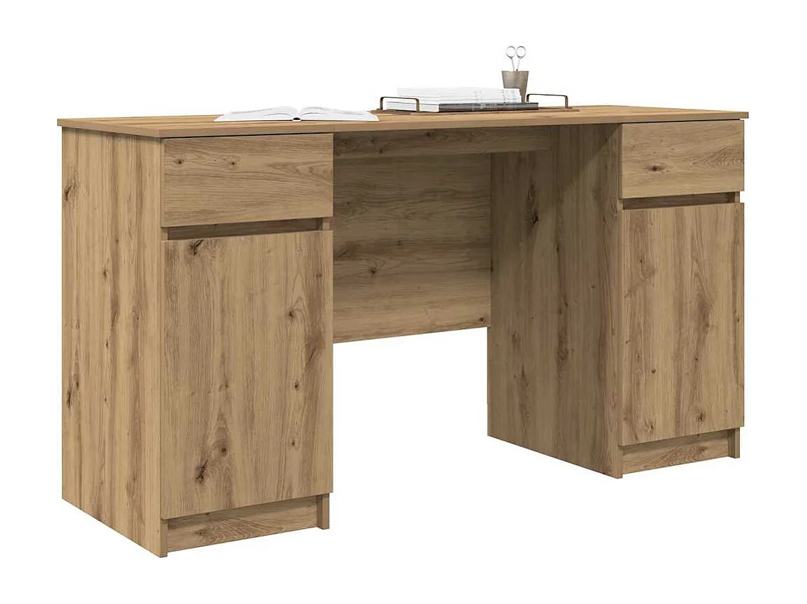 Bureau chêne artisanal 140 x 49 x 76 cm Bois d'ingénierie