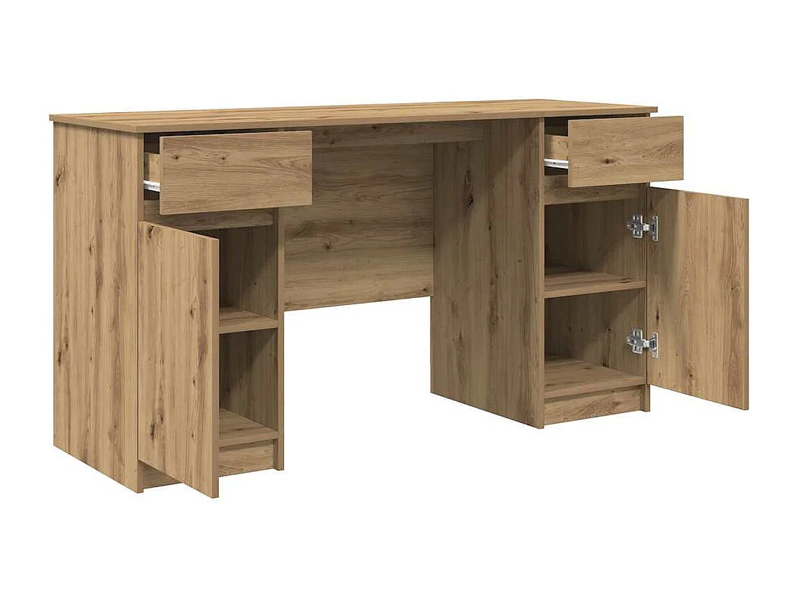 Bureau chêne artisanal 140 x 49 x 76 cm Bois d'ingénierie
