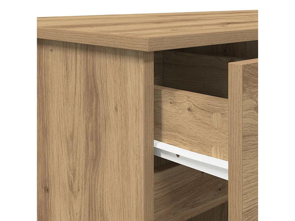 Bureau chêne artisanal 140 x 49 x 76 cm Bois d'ingénierie