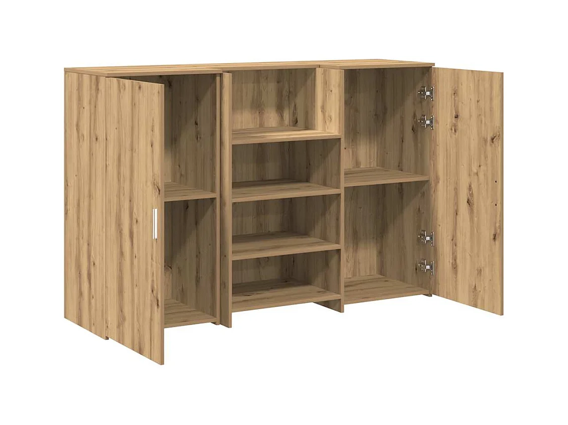 Bureau réception chêne artisanal 155x50x103,5cm bois ingénierie