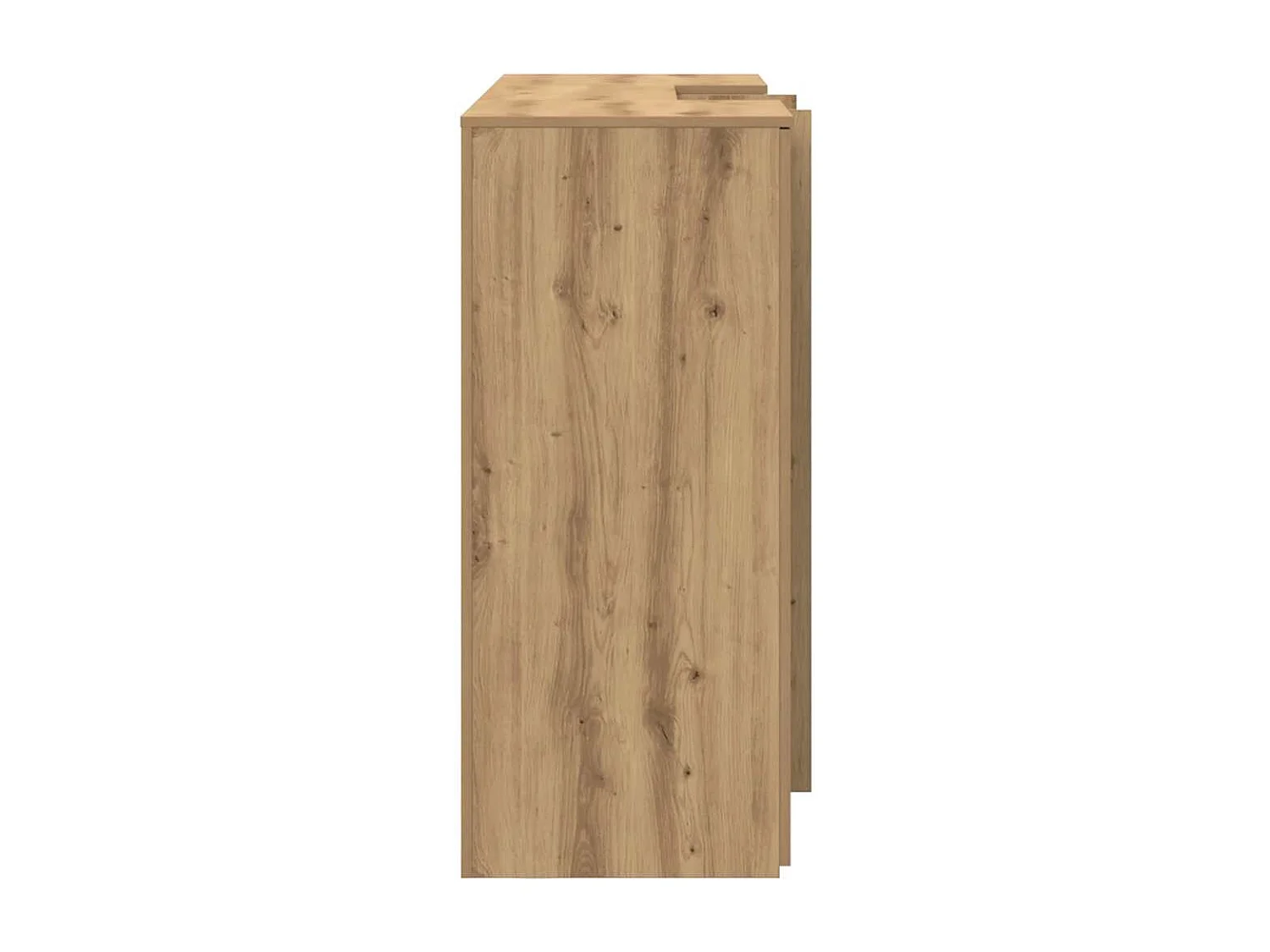 Bureau réception chêne artisanal 155x50x103,5cm bois ingénierie