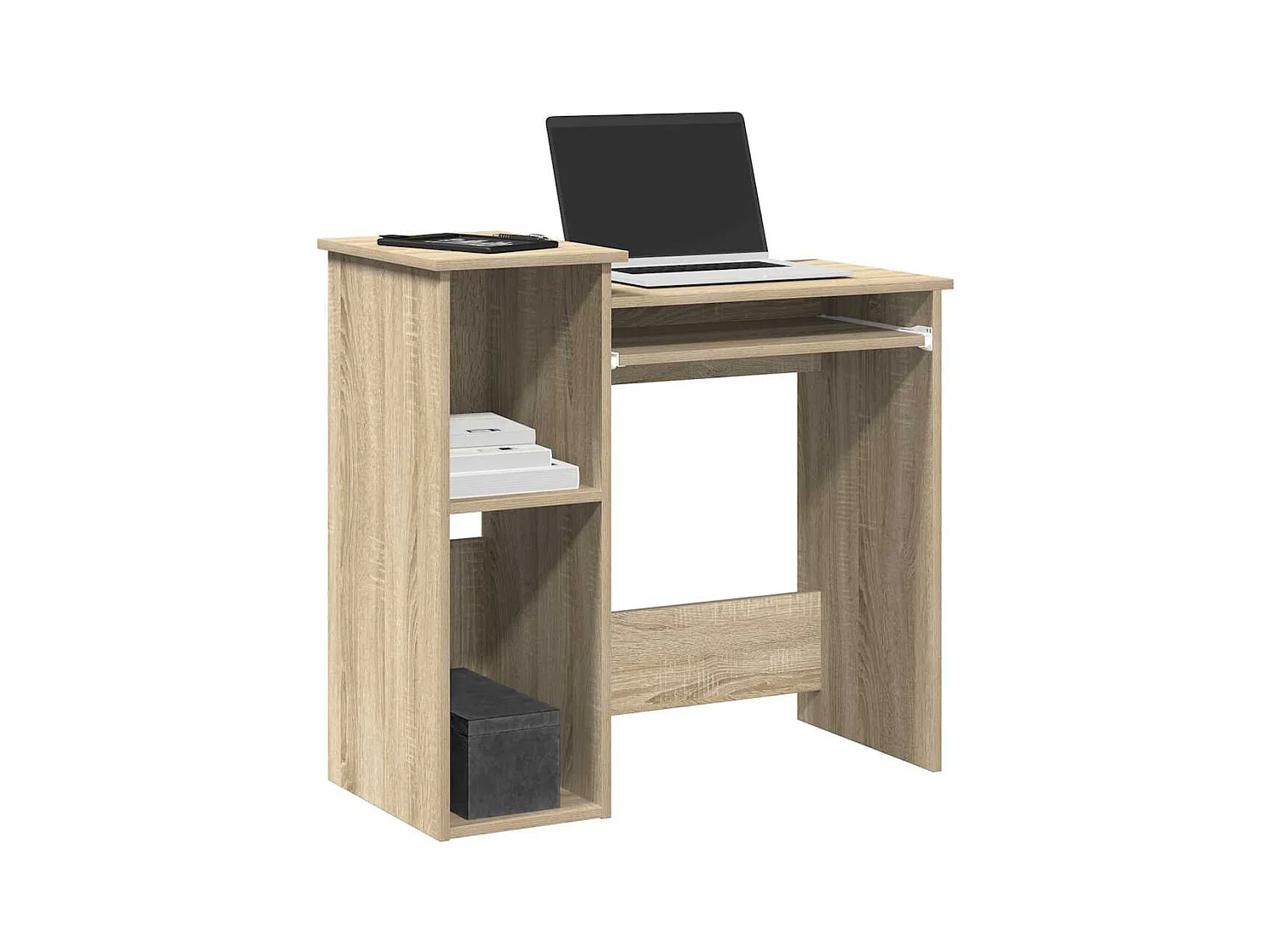 Bureau avec étagères chêne sonoma 84x40x78 cm