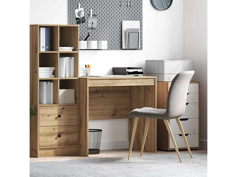 Bureau artisanaal eikenkleurig 80 x 50 x 76 cm Bewerkt hout