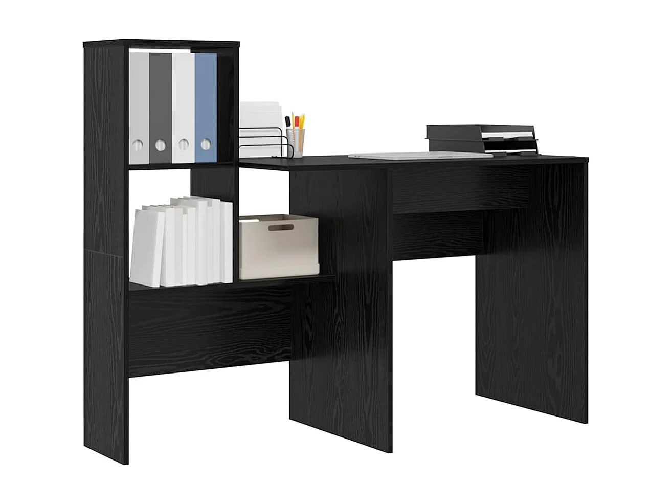 Bureau Chêne noir 131,5 x 50 x 106,5 cm Bois d'ingénierie