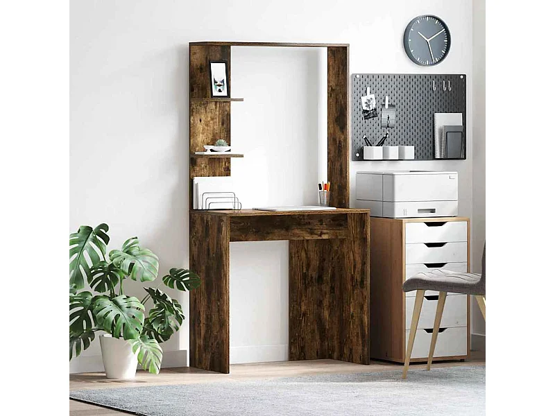Bureau Chêne fumé 78.5 x 37 x 154.5 cm Bois d'ingénierie