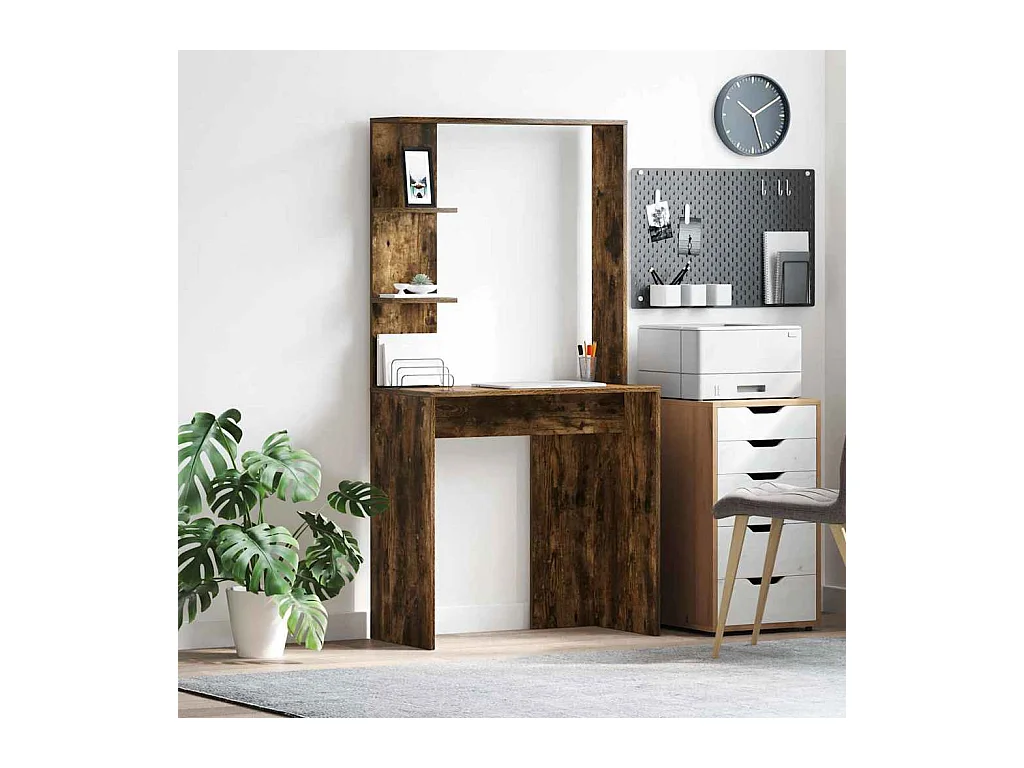 Bureau Chêne fumé 78.5 x 37 x 154.5 cm Bois d'ingénierie