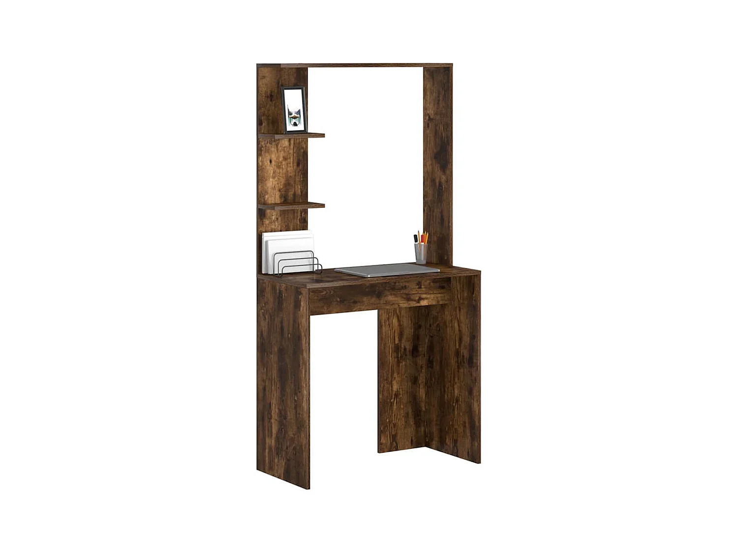 Bureau Chêne fumé 78.5 x 37 x 154.5 cm Bois d'ingénierie