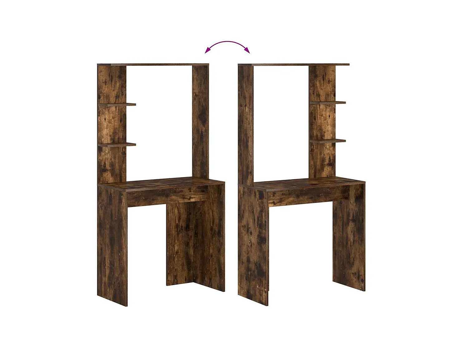 Bureau Chêne fumé 78.5 x 37 x 154.5 cm Bois d'ingénierie