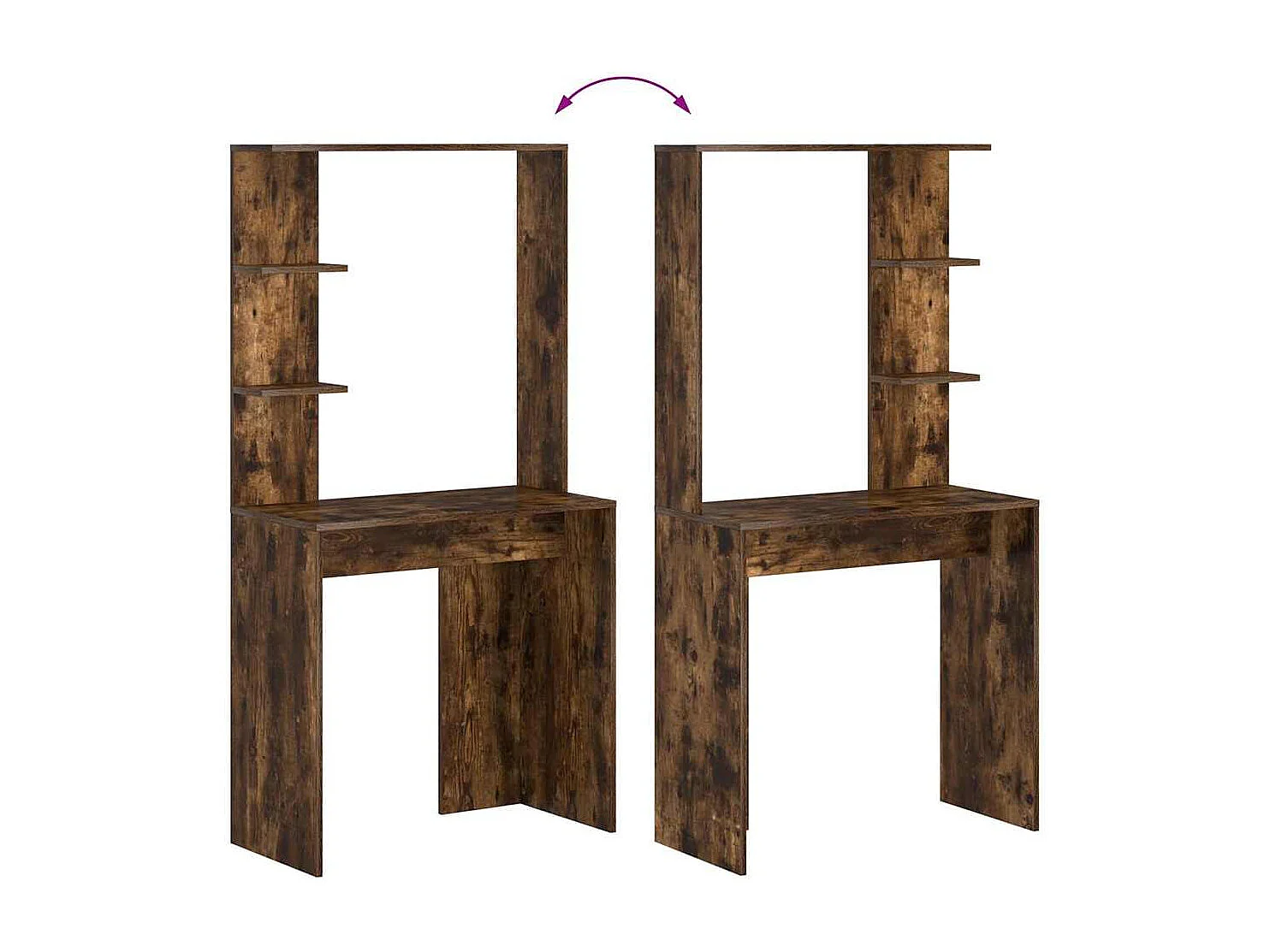 Bureau Chêne fumé 78.5 x 37 x 154.5 cm Bois d'ingénierie