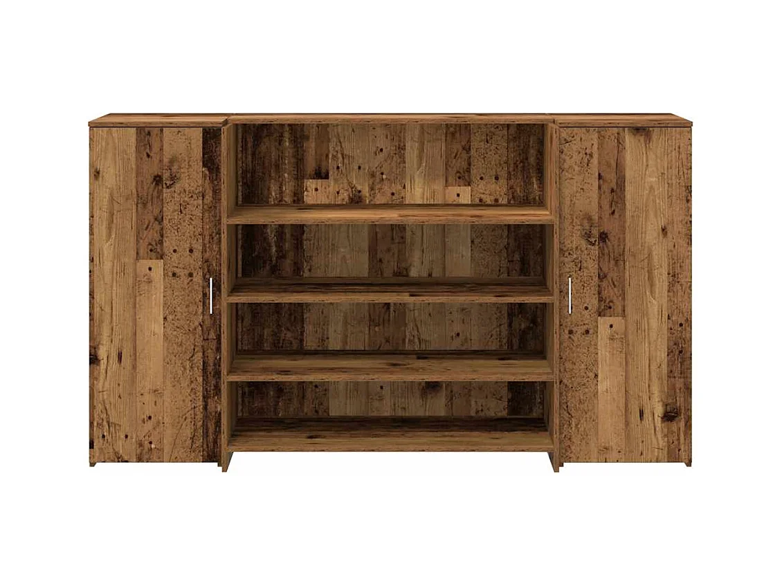 Bureau de réception vieux bois 180x50x103,5cm bois d'ingénierie