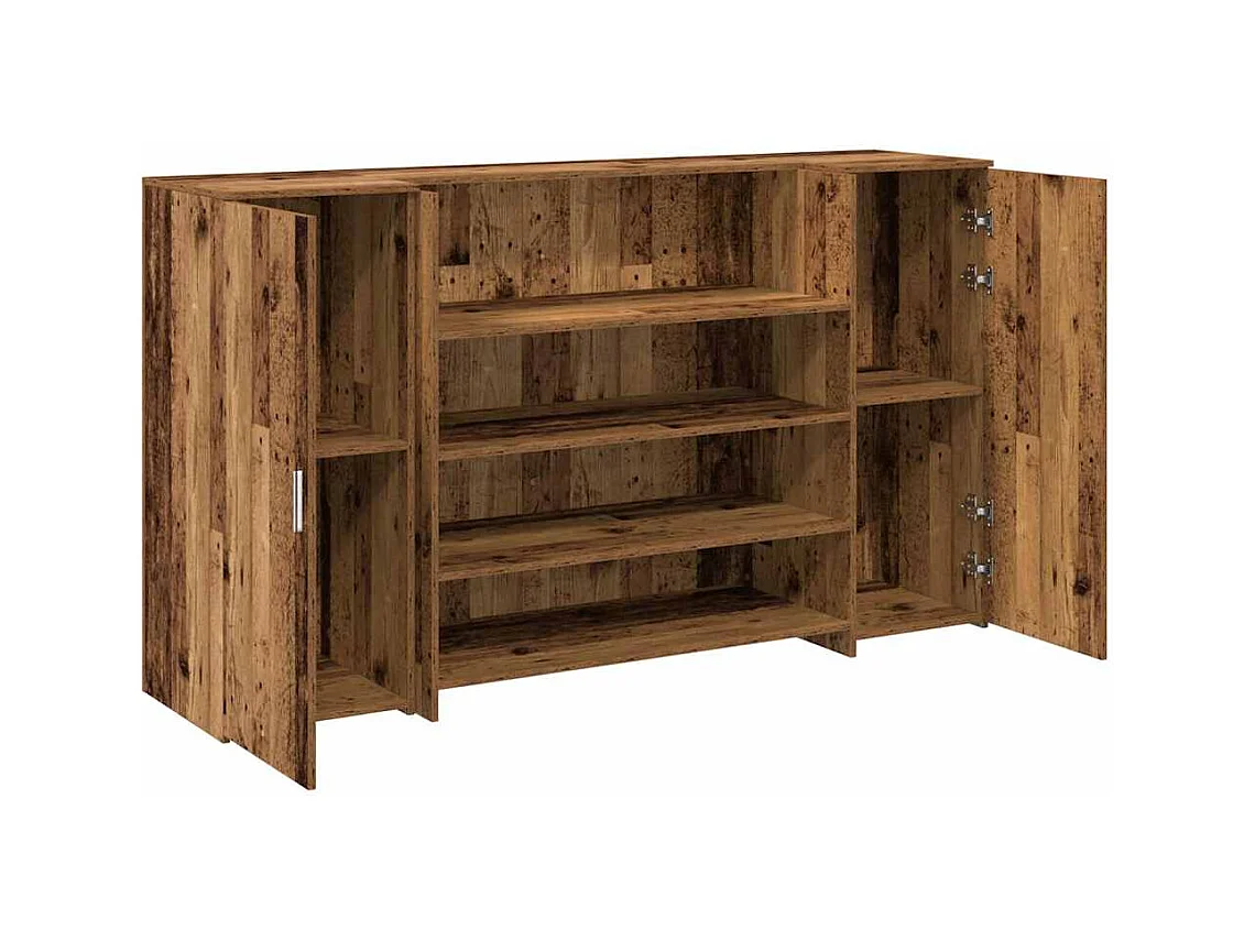 Bureau de réception vieux bois 180x50x103,5cm bois d'ingénierie