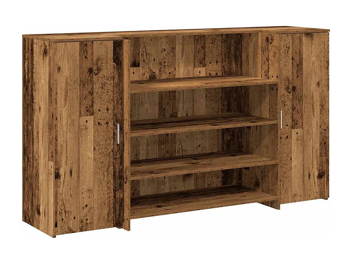 Mostrador de recepción madera vieja 180x50x103,5 cm