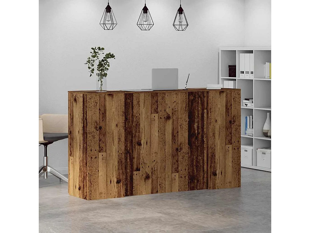 Mostrador de recepción madera vieja 180x50x103,5 cm