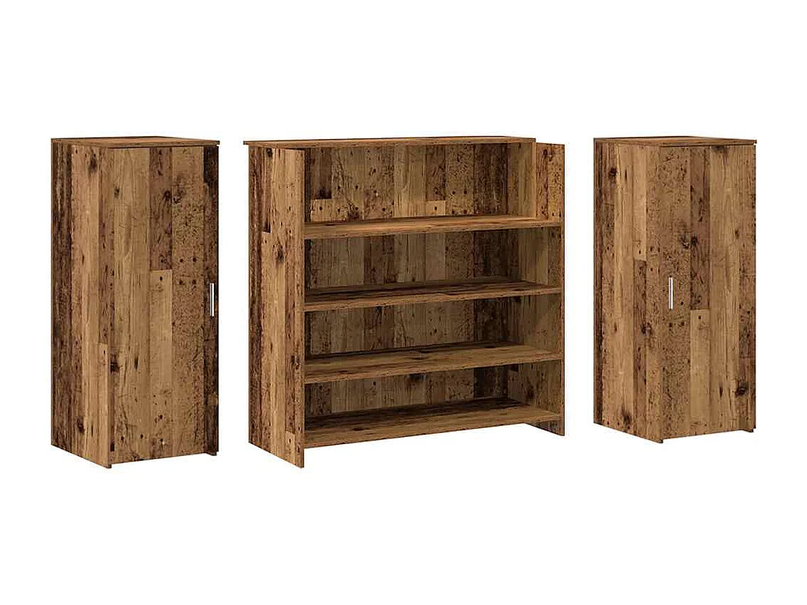 Mostrador de recepción madera vieja 180x50x103,5 cm