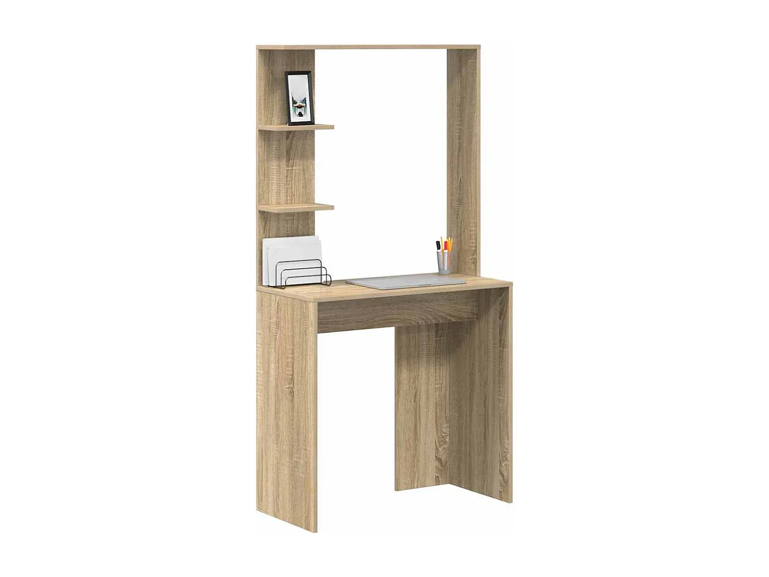 Bureau Chêne sonoma 78.5 x 37 x 154.5 cm Bois d'ingénierie