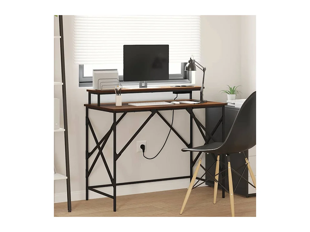 Bureau Chêne marron 100 x 50 x 86.5 cm Bois d'ingénierie