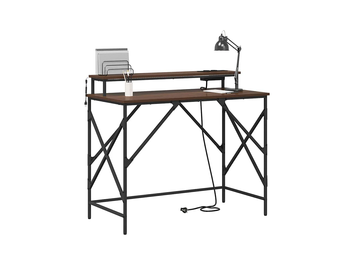 Bureau Chêne marron 100 x 50 x 86.5 cm Bois d'ingénierie