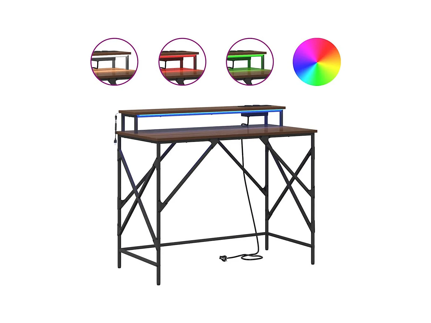 Bureau Chêne marron 100 x 50 x 86.5 cm Bois d'ingénierie