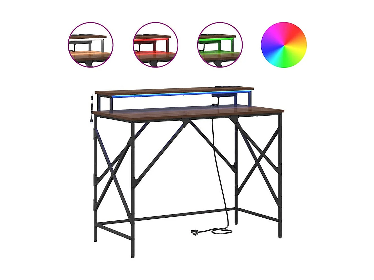 Mesa Carvalho castanho 100 x 50 x 86.5 cm Madeira processada