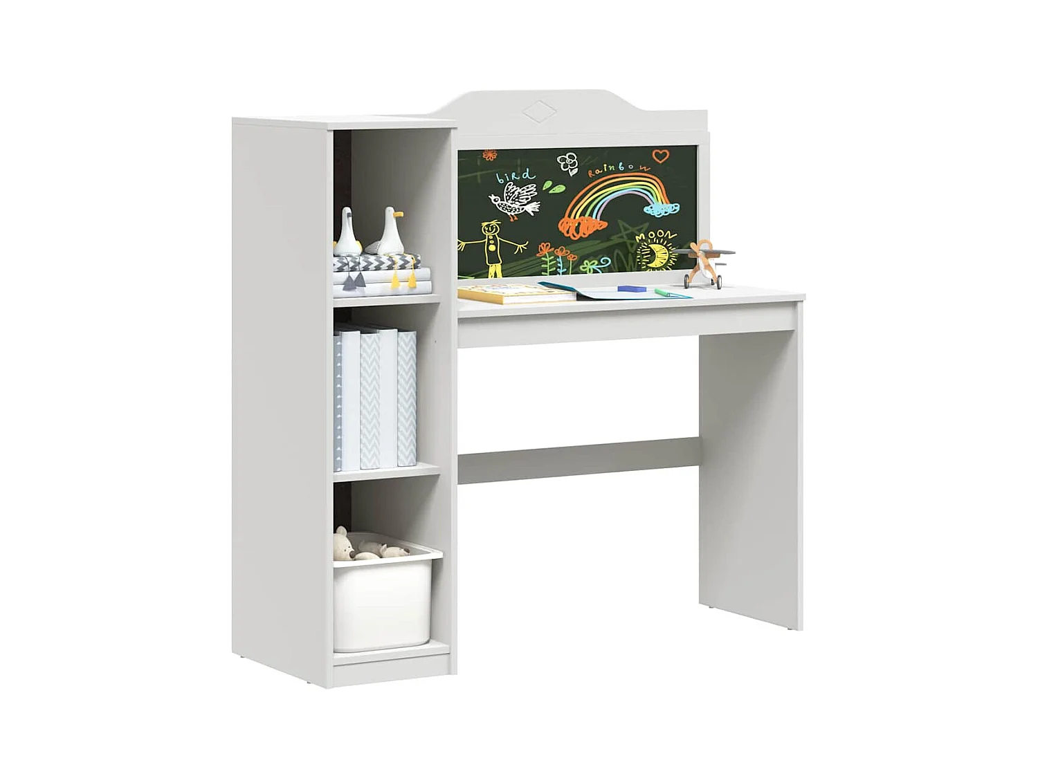 Bureau tableau noir Blanc 120 x 45 x 118.5 cm Bois d'ingénierie